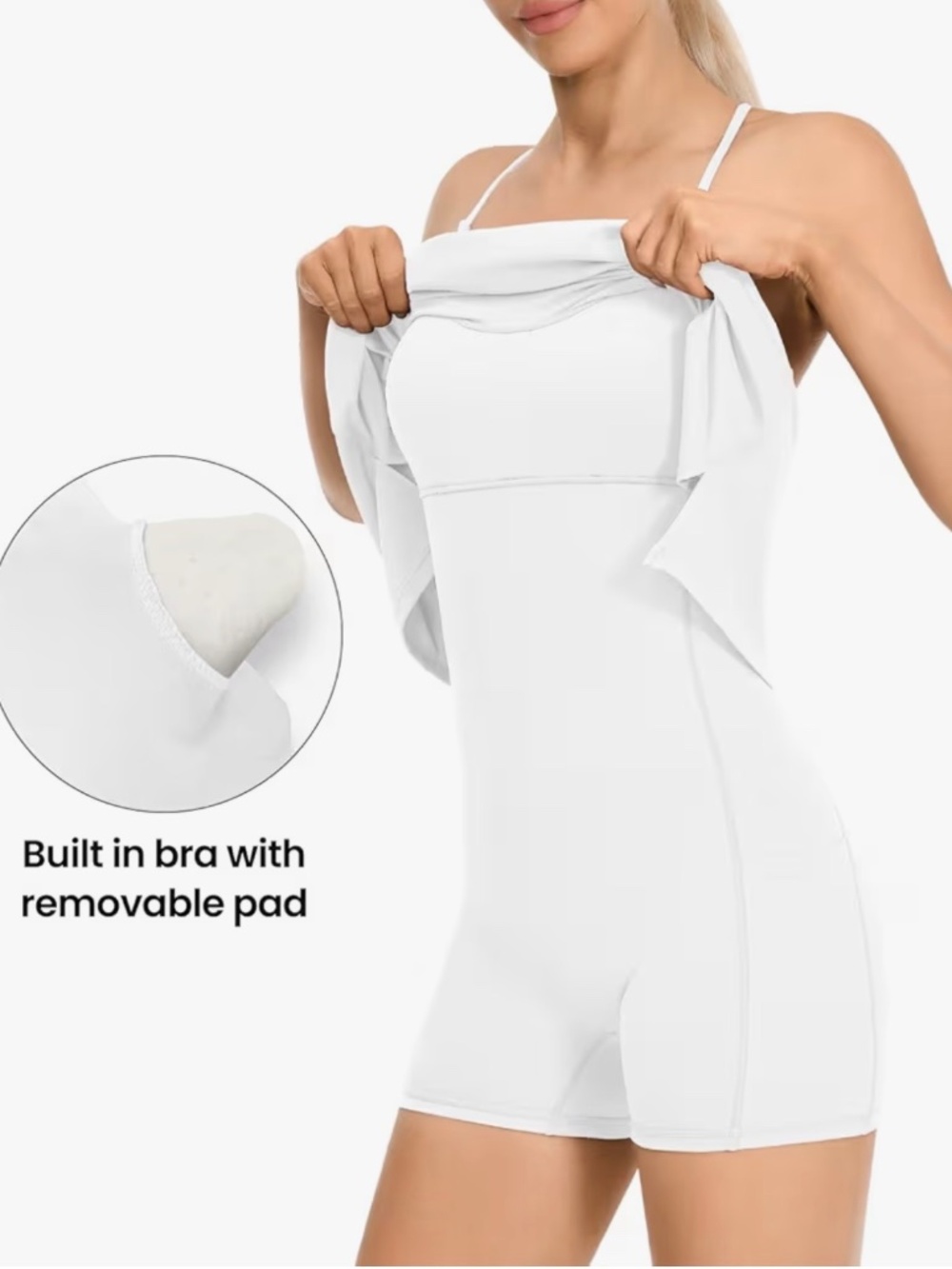 Active dress with built in shorts